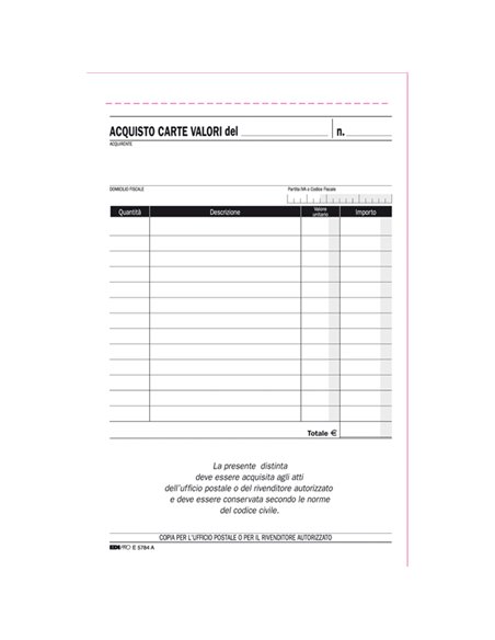 BLOCCO ACQUISTO VALORI BOLLATI 50/50FG AUTORIC. 23X15 E5784A E5784A EDIPRO AZIENDE-CONTABILITA' GENERALE