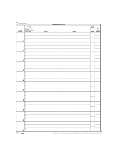 REGISTRO CORRISPONDENZA ARRIVO-PARTENZA 50PAG. 31X24 E2806 E2806 EDIPRO SEGRETERIA