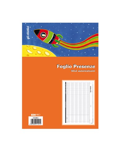 BLOCCO PRESENZE MENSILI 50/50 FOGLI AUTORIC. 21X30 E5149C E5149C EDIPRO AZIENDE-CONTABILITA' GENERALE