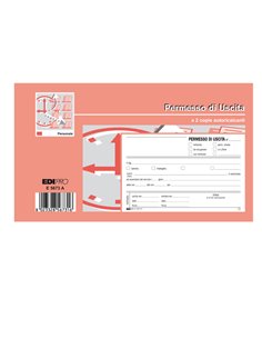 BLOCCO PERMESSO USCITA 50/50 FOGLI AUTORIC. 9,9X17CM E5673A E5673A EDIPRO AZIENDE-CONTABILITA' GENERALE