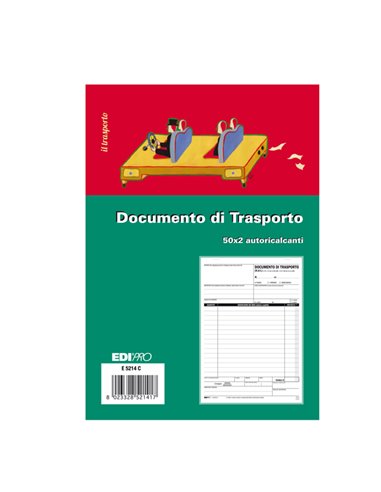 BLOCCO DDT 50/50 FOGLI AUTORIC. 23X15 E5214C E5214C EDIPRO MAGAZZINO-TRASPORTI