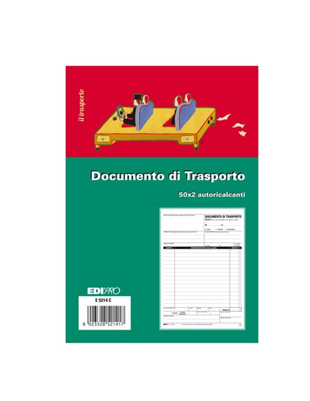 BLOCCO DDT 50/50 FOGLI AUTORIC. 23X15 E5214C E5214C EDIPRO MAGAZZINO-TRASPORTI