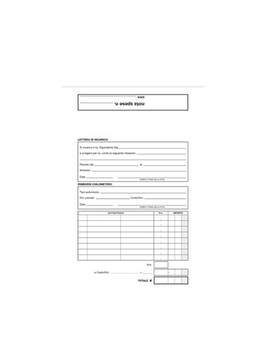 BLOCCO 25 BUSTE NOTA SPESE 28X15CM E5777 EDIPRO E5777 EDIPRO AZIENDE-CONTABILITA' GENERALE