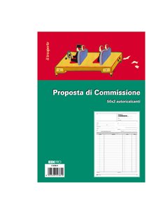 BLOCCO COPIA COMMISSIONI 29,7X21cm 50fg 2 copie autoric. E5236A EDIPRO E5236A