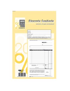 BLOCCO RICEVUTE SANITARIE NUMERATE 50/50 FOGLI AUTORIC. 23X15 E5275C E5275C EDIPRO BLOCCHI RICEVUTE-FATTURE