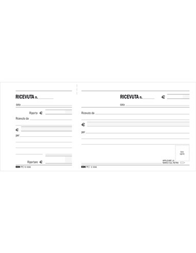 BLOCCO RICEVUTE GENERICHE MADRE/FIGLIA 100FG 11X21 E5566 E5566 EDIPRO BLOCCHI RICEVUTE-FATTURE