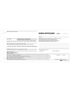 250 SCHEDE DI NOTIFICA SNAP A 2 COPIE AUTORIC. 10X22 E5876N E5876N EDIPRO SCHEDE-SCHEDARI 2