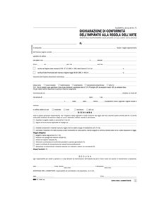 100FG 29,7X21 DICHIARAZIONE CONFORMITA' IMPIANTO SNAP A 5 COPIE AUTORIC E9071 E9071 EDIPRO AZIENDE-CONTABILITA' GENERALE