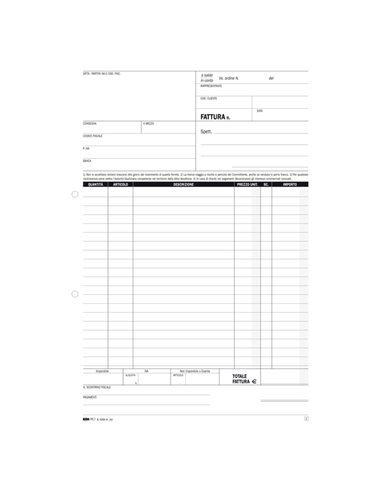BLOCCO FATTURE 1 ALIQUOTA IVA 33/33/33 FOGLI AUTORIC. 29,7X21 E5284A E5284A EDIPRO BLOCCHI RICEVUTE-FATTURE
