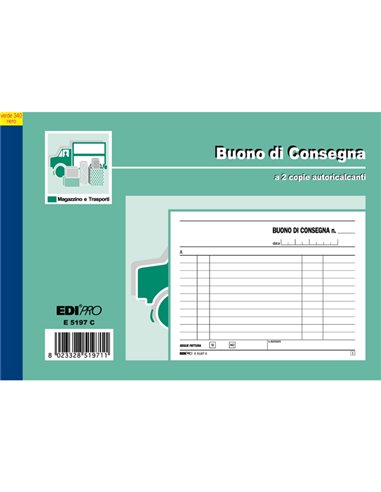 BLOCCO BUONI DI CONSEGNA 50/50 12X17,5CM RIC E5197C E5197C EDIPRO MAGAZZINO-TRASPORTI