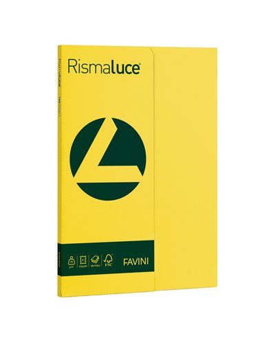 Carta RISMALUCE SMALL A4 90gr 100fg giallo sole 53 FAVINI A69B144 FAVINI COLORATA