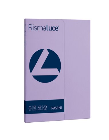 Carta RISMALUCE SMALL A4 90gr 100fg viola 49 FAVINI A69J144 FAVINI COLORATA