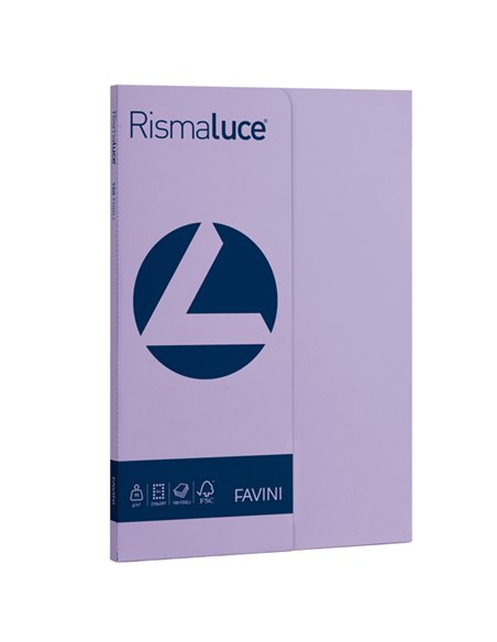 Carta RISMALUCE SMALL A4 90gr 100fg viola 49 FAVINI A69J144 FAVINI COLORATA