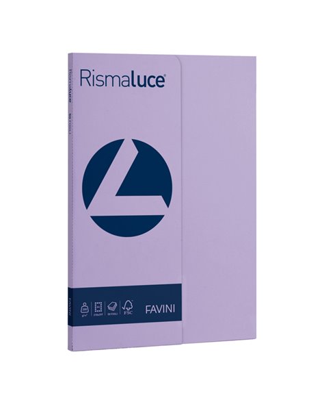 Carta RISMALUCE SMALL A4 200gr 50fg viola 49 FAVINI A69J544 FAVINI COLORATA