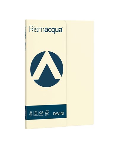 Carta RISMACQUA SMALL A4 90gr 100fg avorio 110 FAVINI A69Q144 FAVINI COLORATA