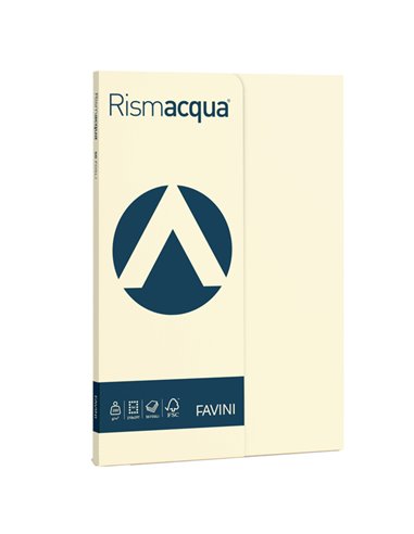 Carta RISMACQUA SMALL A4 200gr 50fg avorio 110 FAVINI A69Q544 FAVINI COLORATA