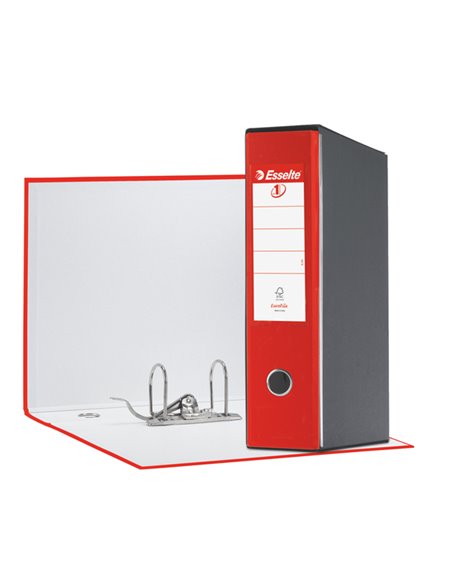 Registratore EUROFILE G55 rosso dorso 8cm f.to protocollo ESSELTE 390755160 ESSELTE REGISTRATORI A LEVA