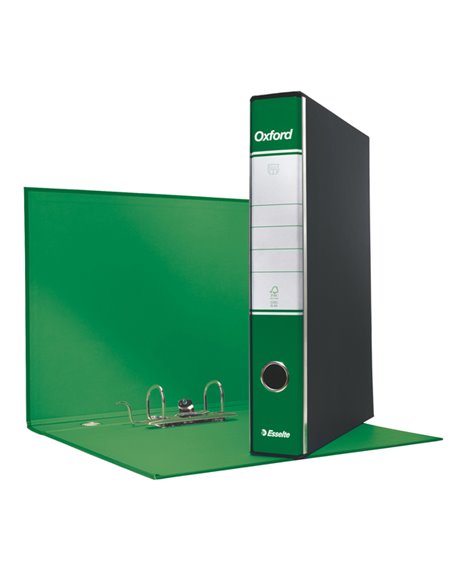 Registratore OXFORD G82 verde dorso 5cm f.to commerciale ESSELTE 390782180 ESSELTE REGISTRATORI A LEVA