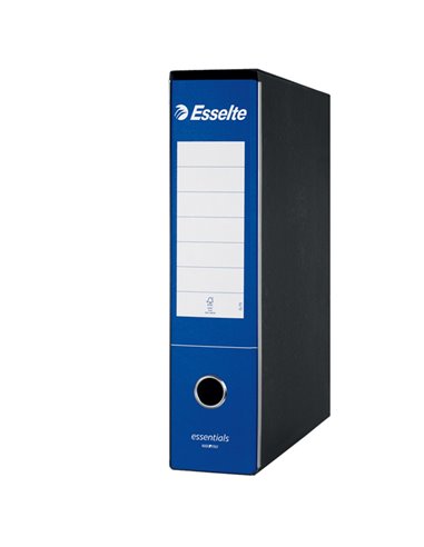 Registratore ESSENTIALS G75 blu dorso 8cm f.to protocollo ESSELTE 390775050 ESSELTE REGISTRATORI A LEVA