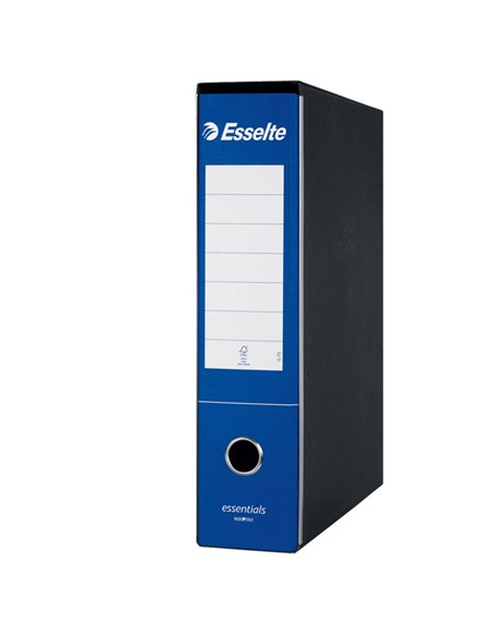 Registratore ESSENTIALS G75 blu dorso 8cm f.to protocollo ESSELTE 390775050 ESSELTE REGISTRATORI A LEVA