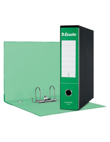 Registratore ESSENTIALS G75 verde dorso 8cm f.to protocollo ESSELTE 390775180 ESSELTE REGISTRATORI A LEVA