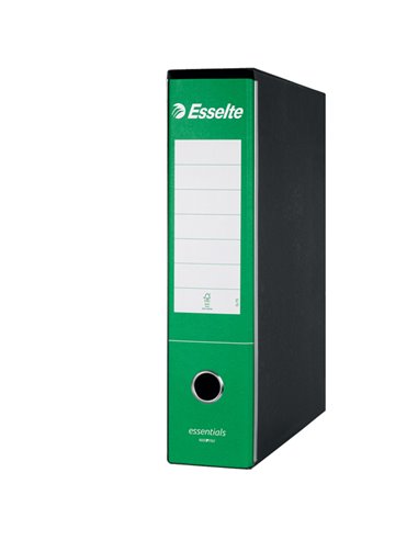 Registratore ESSENTIALS G75 verde dorso 8cm f.to protocollo ESSELTE 390775180 ESSELTE REGISTRATORI A LEVA