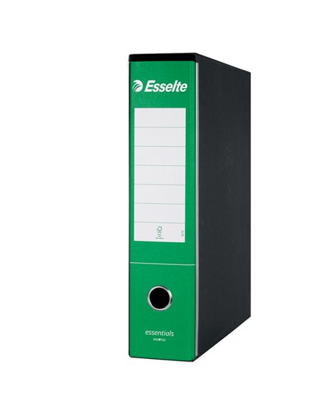 Registratore ESSENTIALS G75 verde dorso 8cm f.to protocollo ESSELTE 390775180 ESSELTE REGISTRATORI A LEVA
