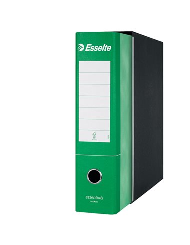 Registratore ESSENTIALS G75 verde dorso 8cm f.to protocollo ESSELTE 390775180 ESSELTE REGISTRATORI A LEVA