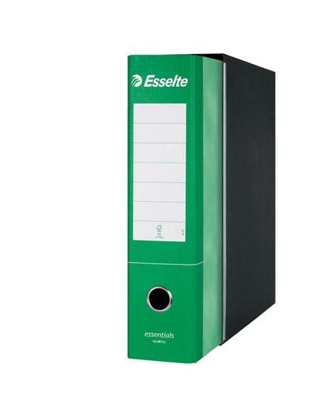 Registratore ESSENTIALS G75 verde dorso 8cm f.to protocollo ESSELTE 390775180 ESSELTE REGISTRATORI A LEVA