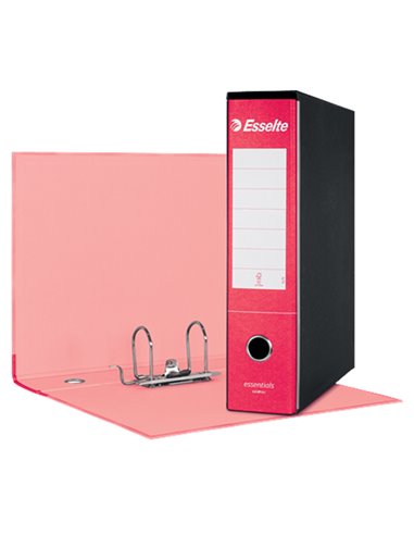 Registratore ESSENTIALS G75 rosso dorso 8cm f.to protocollo ESSELTE 390775160 ESSELTE REGISTRATORI A LEVA
