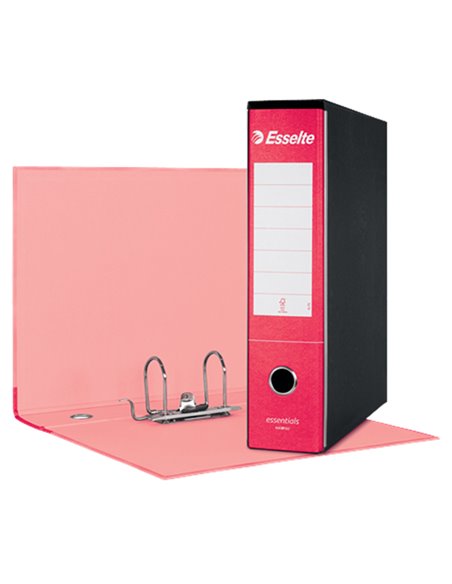 Registratore ESSENTIALS G75 rosso dorso 8cm f.to protocollo ESSELTE 390775160 ESSELTE REGISTRATORI A LEVA