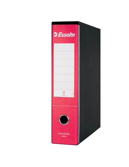Registratore ESSENTIALS G75 rosso dorso 8cm f.to protocollo ESSELTE 390775160 ESSELTE REGISTRATORI A LEVA