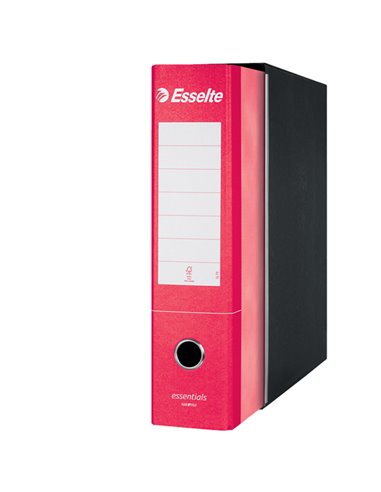 Registratore ESSENTIALS G75 rosso dorso 8cm f.to protocollo ESSELTE 390775160 ESSELTE REGISTRATORI A LEVA