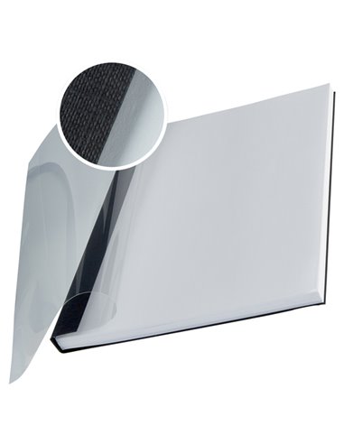 SCATOLA 10 COPERTINE IMPRESSBIND 14MM NERO FLESSIBILE 74150095 LEITZ CARTELLINE E COPERTINE PER RILEGATURE