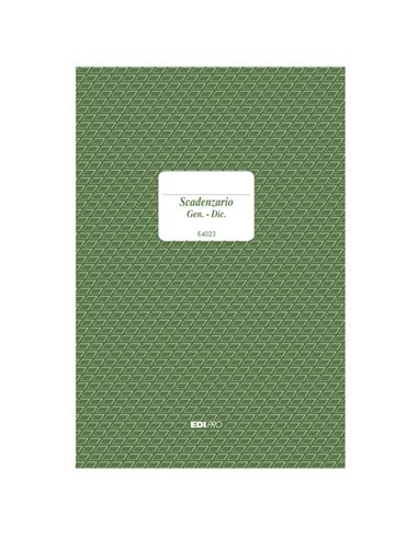Scadenzario spiralato gen-dic 24x17cm 36+12 fg E4023 Edipro E4023 EDIPRO AZIENDE-CONTABILITA' GENERALE
