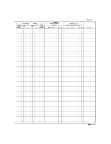 REGISTRO MERCI IN LAVORAZIONE 31X24 47PAG. E2286 E2286 EDIPRO AZIENDE-CONTABILITA' GENERALE