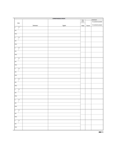 REGISTRO CORRISPONDENZA ARRIVO-PARTENZA 200PAG. 31X24,5 E2816 E2816 EDIPRO SEGRETERIA
