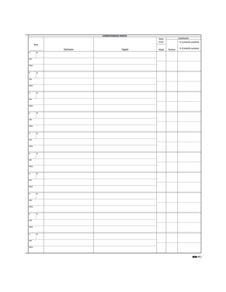 REGISTRO CORRISPONDENZA ARRIVO-PARTENZA 200PAG. 31X24,5 E2816 E2816 EDIPRO SEGRETERIA