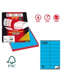 Etichetta adesiva C/501 blu 100fg A4 105x36mm (16et/fg) Markin X210C501BL