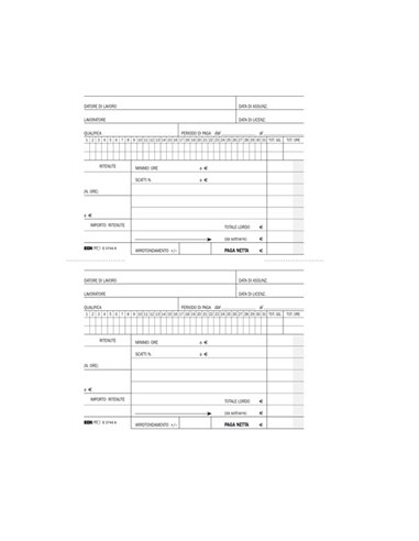 BLOCCO RETRIBUZIONI DOMESTICI 24x15cm 25fg 3copie ric. E5744A EDIPRO E5744A