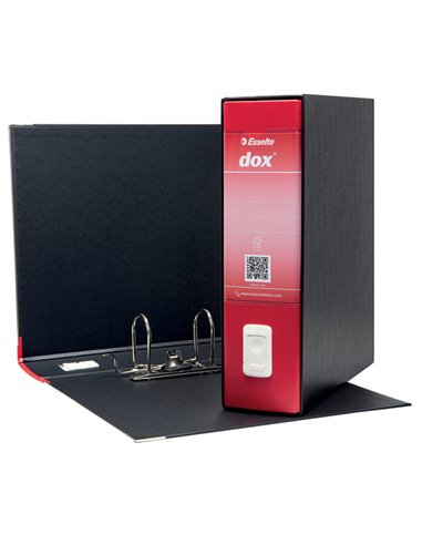 Registratore New Dox 1 rosso dorso 8cm f.to commerciale Esselte D26111 DOX REGISTRATORI A LEVA