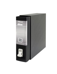 Registratore DOX 2 nero dorso 8cm f.to protocollo Esselte D26210 DOX REGISTRATORI A LEVA