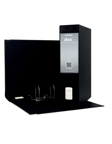 Registratore DOX 2 nero dorso 8cm f.to protocollo Esselte D26210 DOX REGISTRATORI A LEVA