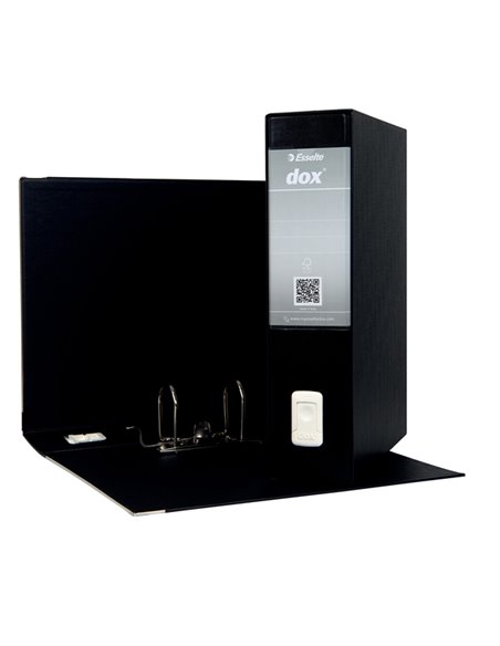 Registratore DOX 2 nero dorso 8cm f.to protocollo Esselte D26210 DOX REGISTRATORI A LEVA