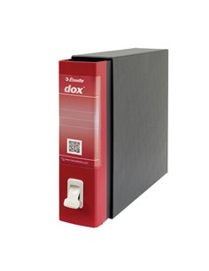 Registratore Dox 2 rosso dorso 8cm f.to protocollo Esselte D26211 DOX REGISTRATORI A LEVA