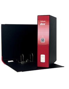Registratore Dox 2 rosso dorso 8cm f.to protocollo Esselte D26211 DOX REGISTRATORI A LEVA 2