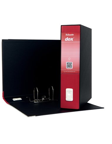 Registratore Dox 2 rosso dorso 8cm f.to protocollo Esselte D26211 DOX REGISTRATORI A LEVA