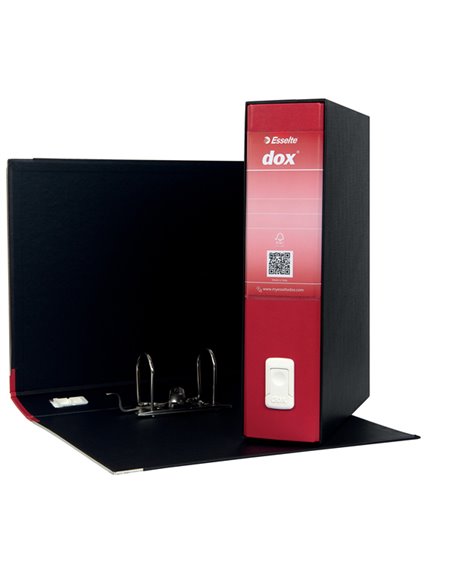 Registratore Dox 2 rosso dorso 8cm f.to protocollo Esselte D26211 DOX REGISTRATORI A LEVA