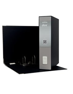 Registratore Dox 2 grigio chiaro dorso 8cm f.to protocollo Esselte D15207 DOX REGISTRATORI A LEVA