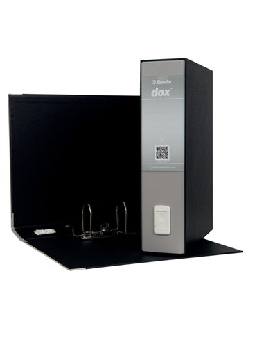 Registratore Dox 2 grigio chiaro dorso 8cm f.to protocollo Esselte D15207 DOX REGISTRATORI A LEVA